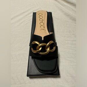 CCOCCI Baylor sandals in black, size 10, brand new, never worn - $30